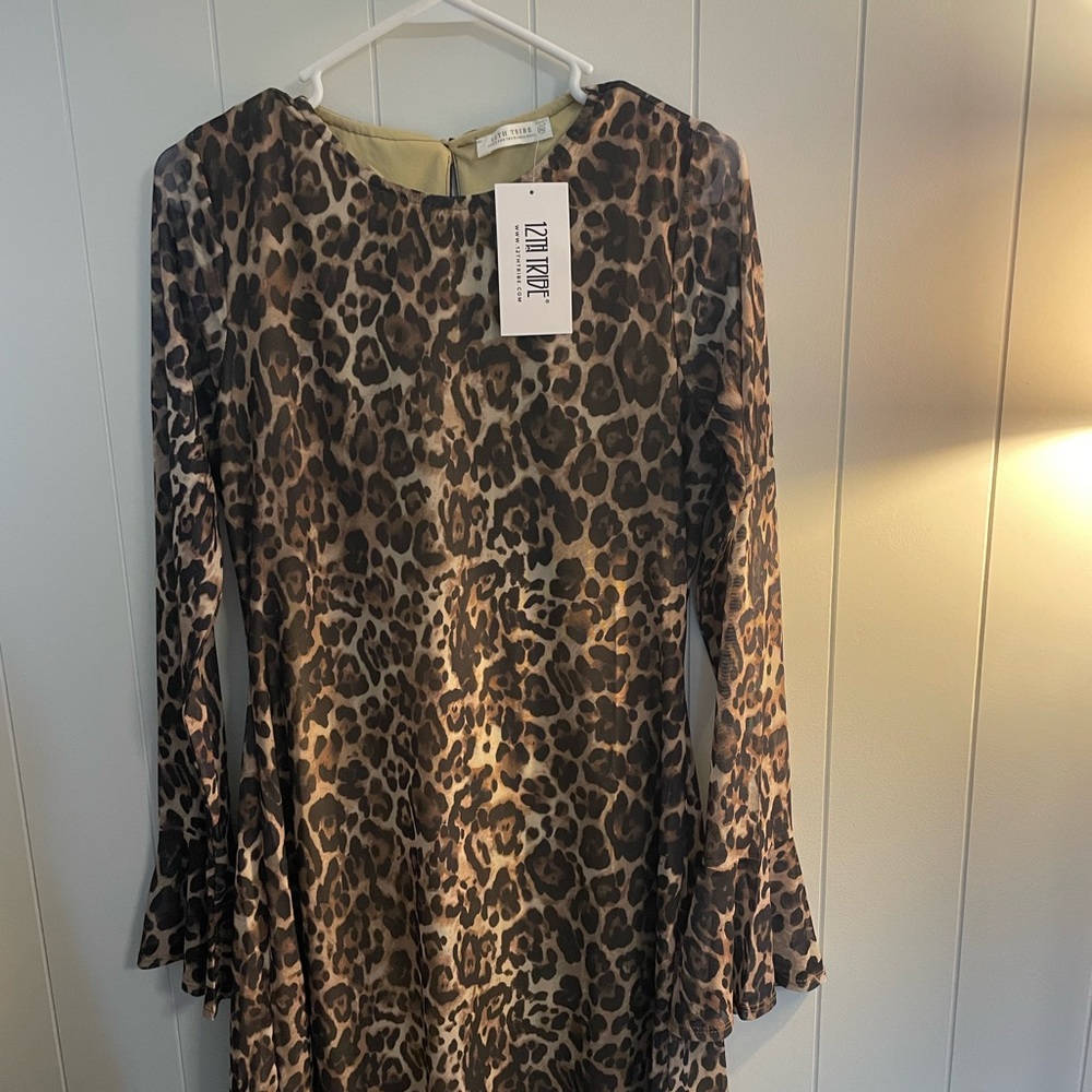 12th Tribe Brown Leopard Dress